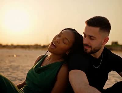 Golden-hour beach
